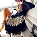  Vintage Leopard Tassel Bag&Handbag