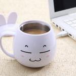 lovely Cartoon USB charging heated stainless steel insulated cup