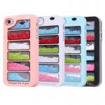 New Bling Rainbow Element Crystal Phone Cover Case For iPhone 4/4s-pink