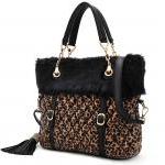 New Style Leopard Diamond Tassel Shoulder Bag Handbags