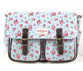 [grhmf2200052]Vintage Floral Canvas Messenger Bag