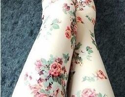 [grhmf26000151]Rose Floral Leggings Tights Pant Trousers