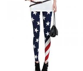[grhmf26000150]USA American Flag Leggings Tights Pant Trousers