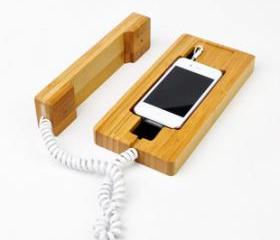 Natural Bamboo radiation-proof Handset For Iphone