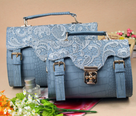 Celebrity Style Lace Flip Cover Baguette Satchel Handbag Shoulder Bag Purse