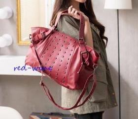 Whims And Cool Rivets Avant-garde Shoulder Mobile Messenger Bag &Handbag