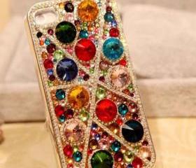 Unique Gem Crystal Full Drill Handmade Case For Iphone 4/4s