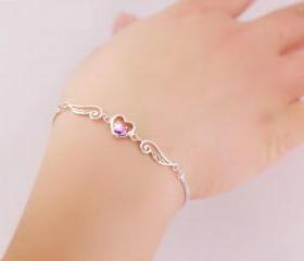 [grhmf21200006]Angel Lovers Sterling Silver Love Bracelet