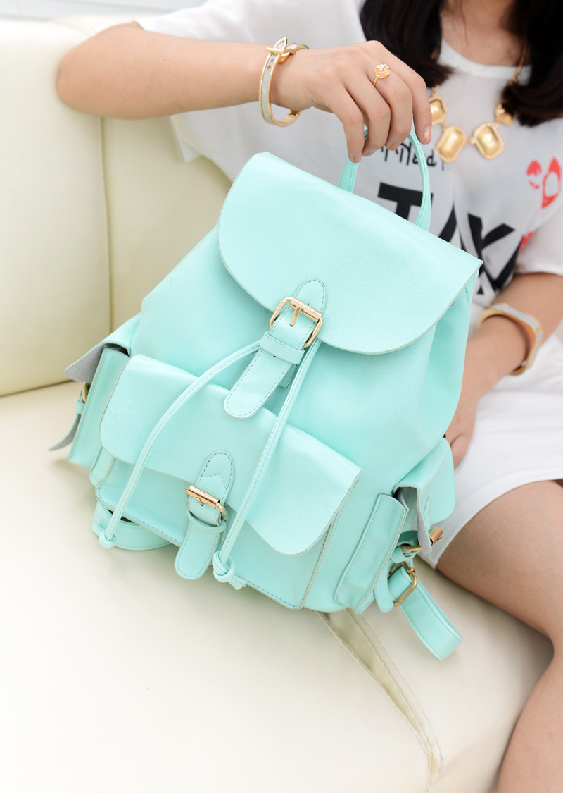 [grhmf2200074]Sweet Candy Mint Green Backpack on Luulla